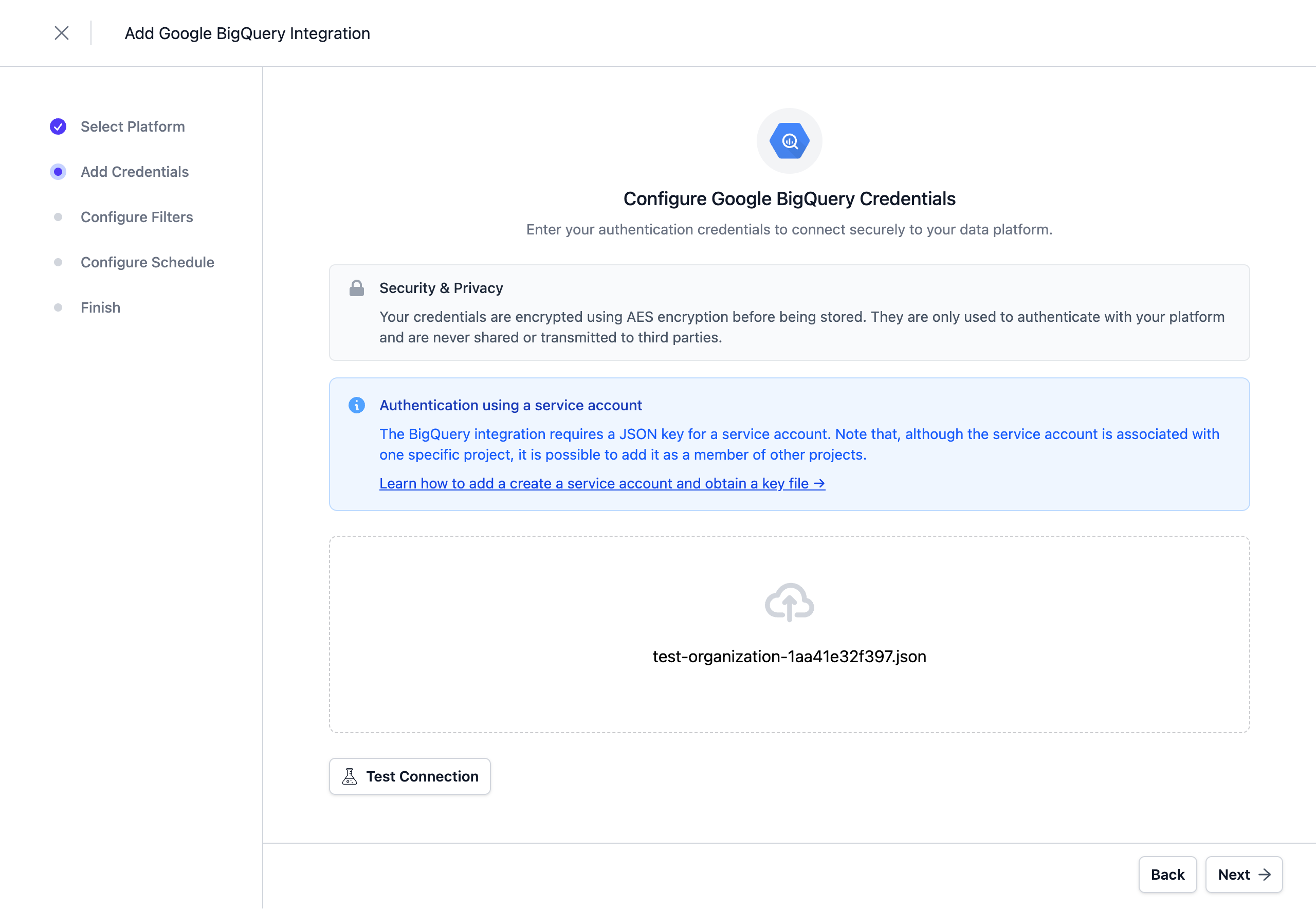 Configure the Credentials